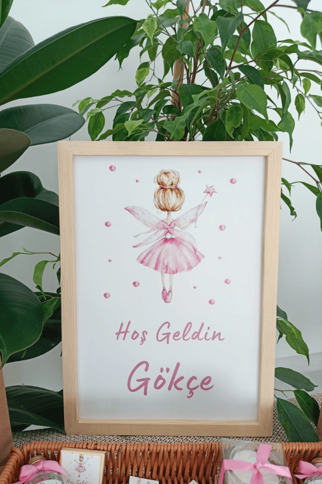 Peri Tasarımlı Kız Bebek Kapı Süsü / Pano