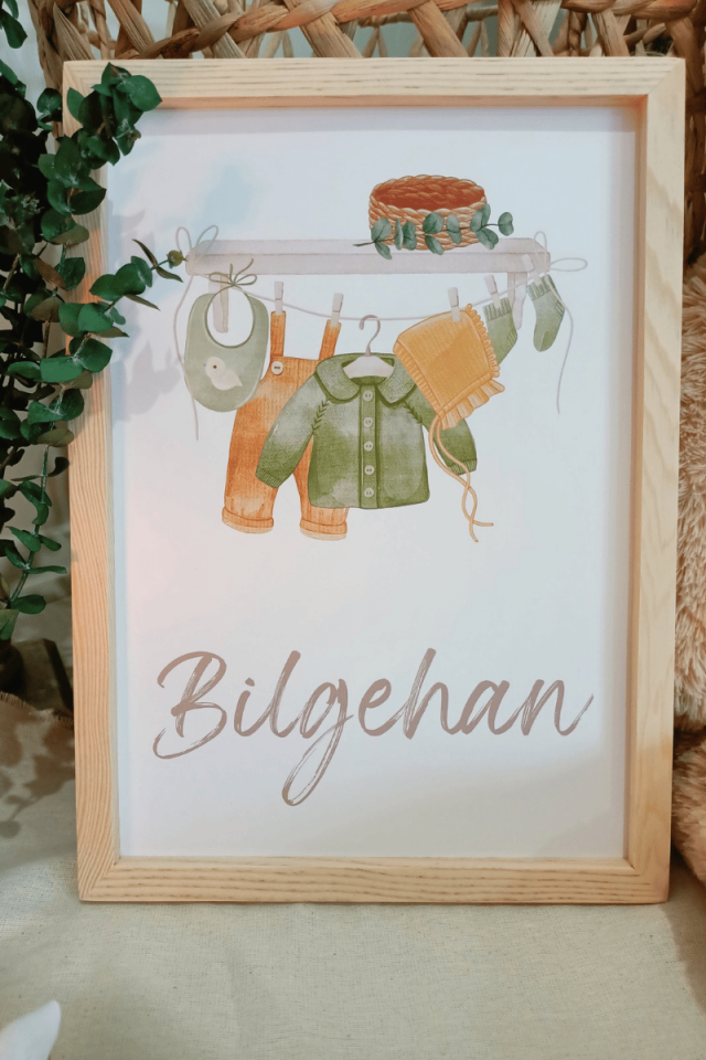 Erkek Bebek Kapı Süsü / Pano