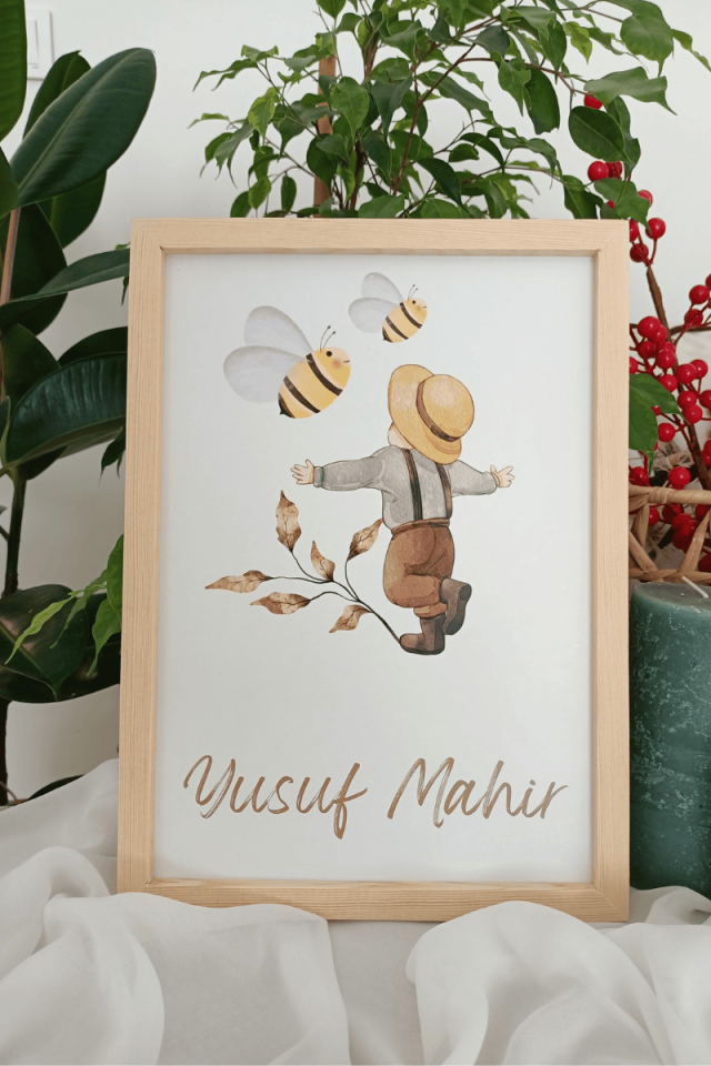 Erkek Bebek Kapı Süsü / Pano