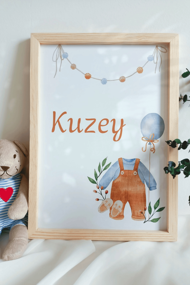 Erkek Bebek Kapı Süsü / Pano