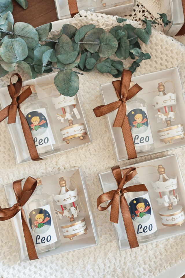 Atlı Karınca & Cam Şişe Kolanya Kutulu Set Bebek Hediyelik