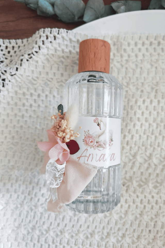 Kız Bebek Çiçek Süslemeli Büyük Boy İkramlık Kolonya