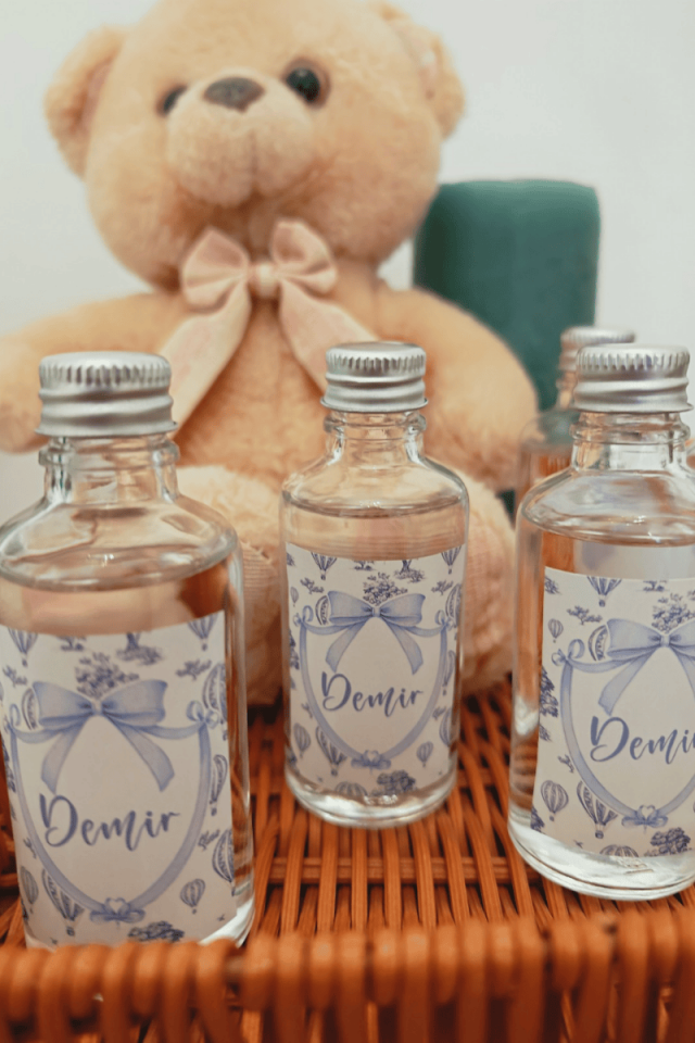 Cam Şişe Kolonya Bebek Hediyelik