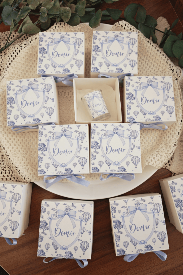 Beyaz Kutulu Cam Bardak Mum Bebek Hediyelik