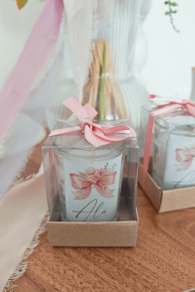 Kutulu Cam Bardak Mum Bebek Hediyelik