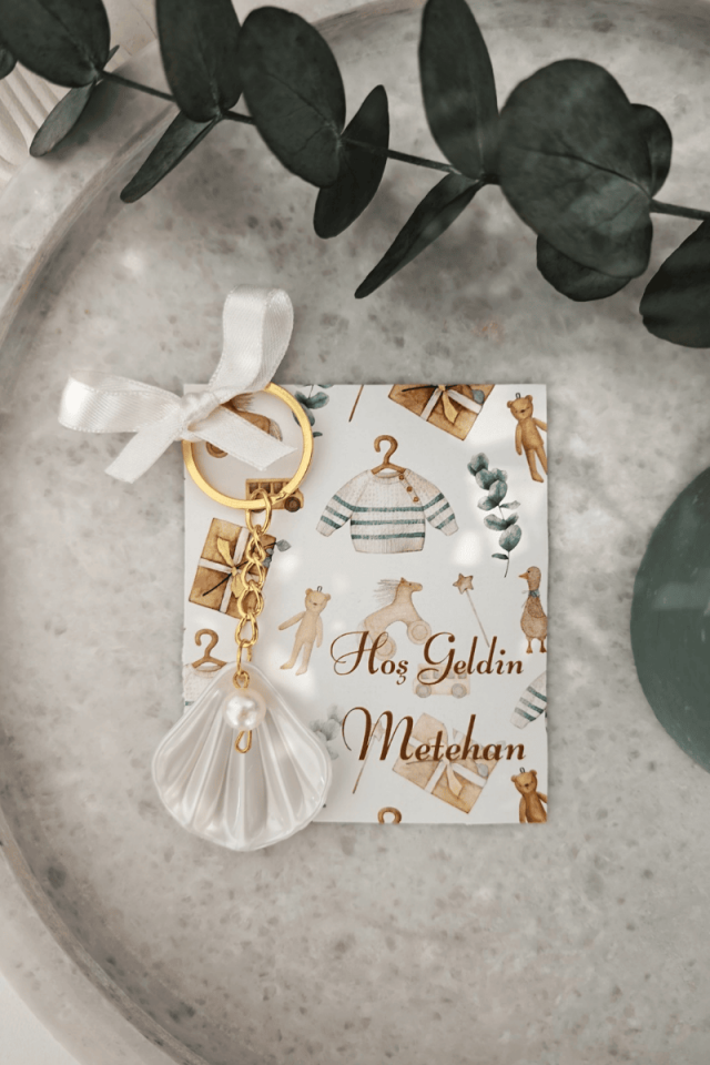 Kartlı İstiridye Anahtarlık