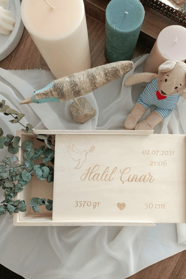 Bebek Ahşap Anı Kutusu
