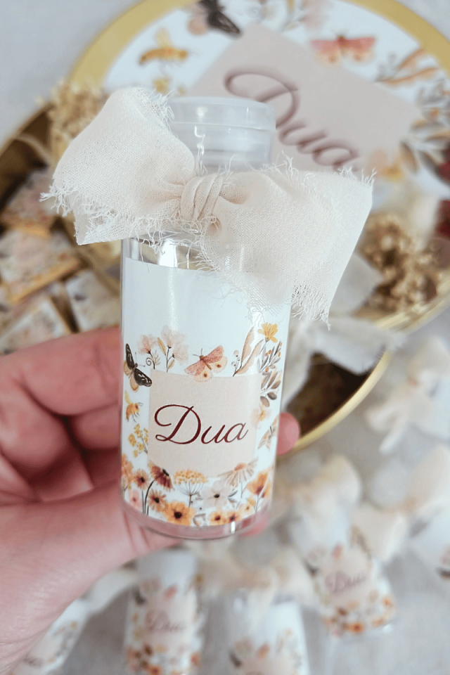 Plastik Şişe Kolonya Bebek Hediyelik - Özel Kurdeleli