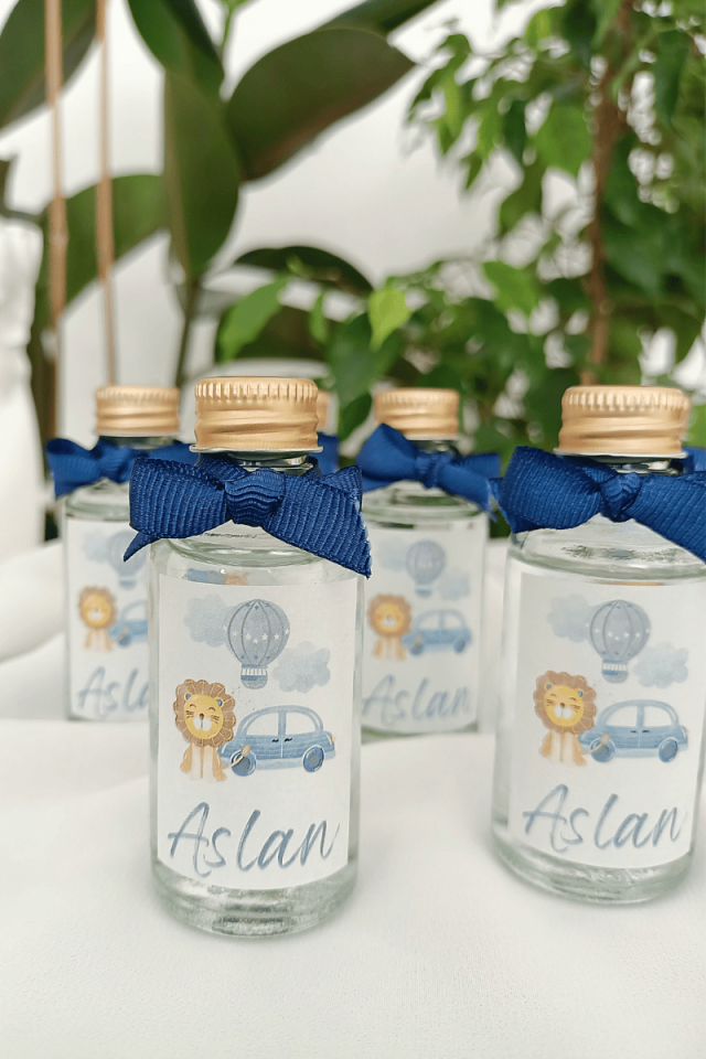 Cam Şişe Kolonya Erkek Bebek Hediyelik