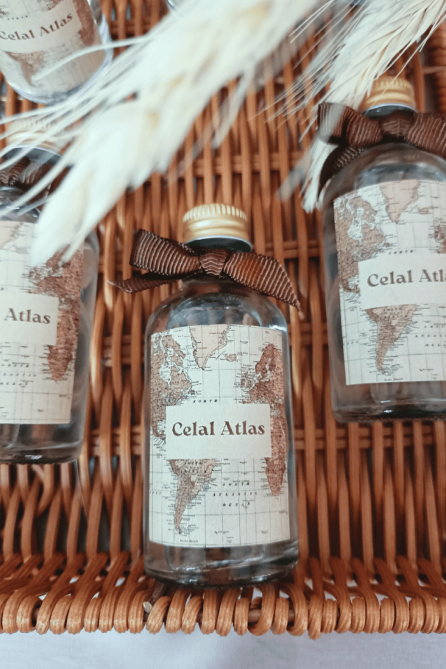 Cam Şişe Kolonya Erkek Bebek Hediyelik