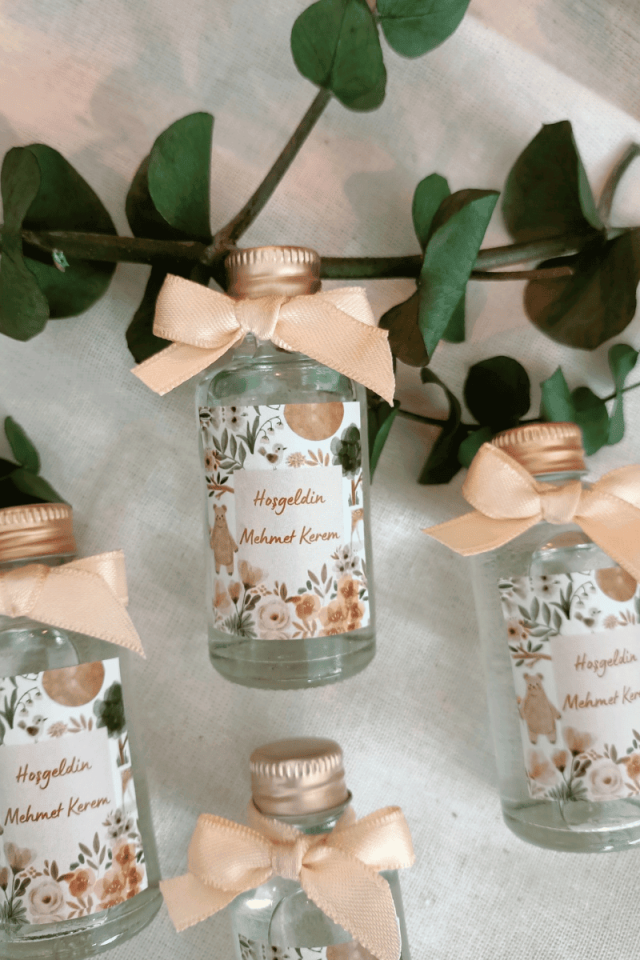 Cam Şişe Kolonya Bebek Hediyelik