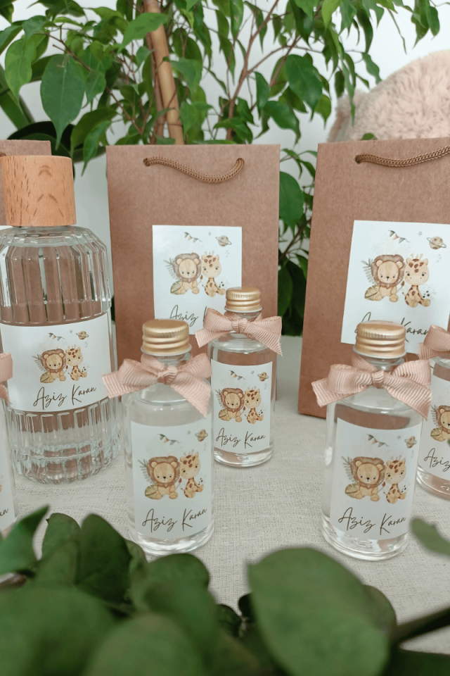 Cam Şişe Kolonya Erkek Bebek Hediyelik