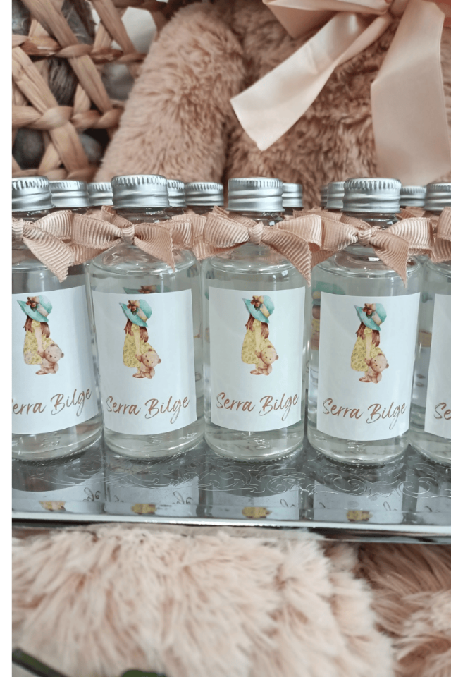 Cam Şişe Kolonya Kız Bebek Hediyelik