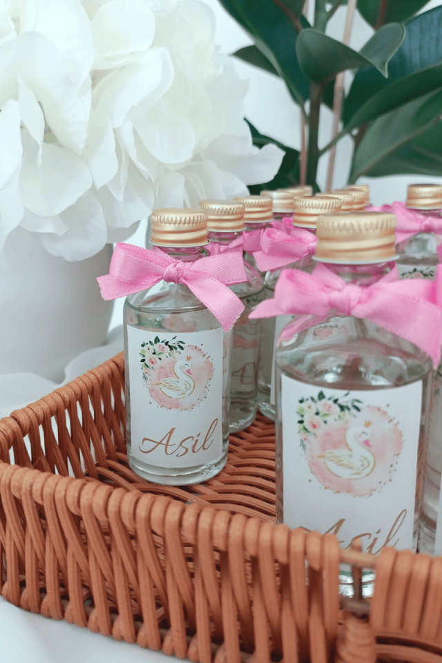 Cam Şişe Kolonya Kız Bebek Hediyelik