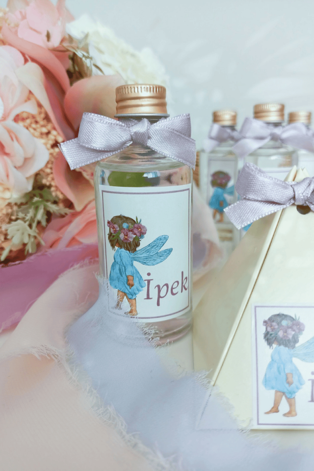 Cam Şişe Kolonya Kız Bebek Hediyelik