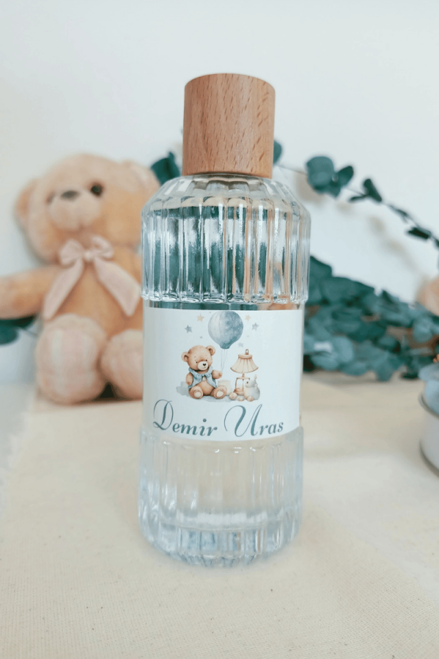 Erkek Bebek Ayıcık Tasarımlı Büyük Boy İkramlık Kolanya