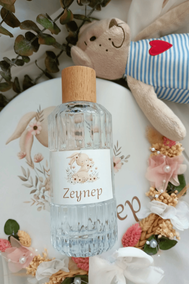 Tavşan Tasarımlı Kız Bebek Büyük Boy İkramlık Kolonya