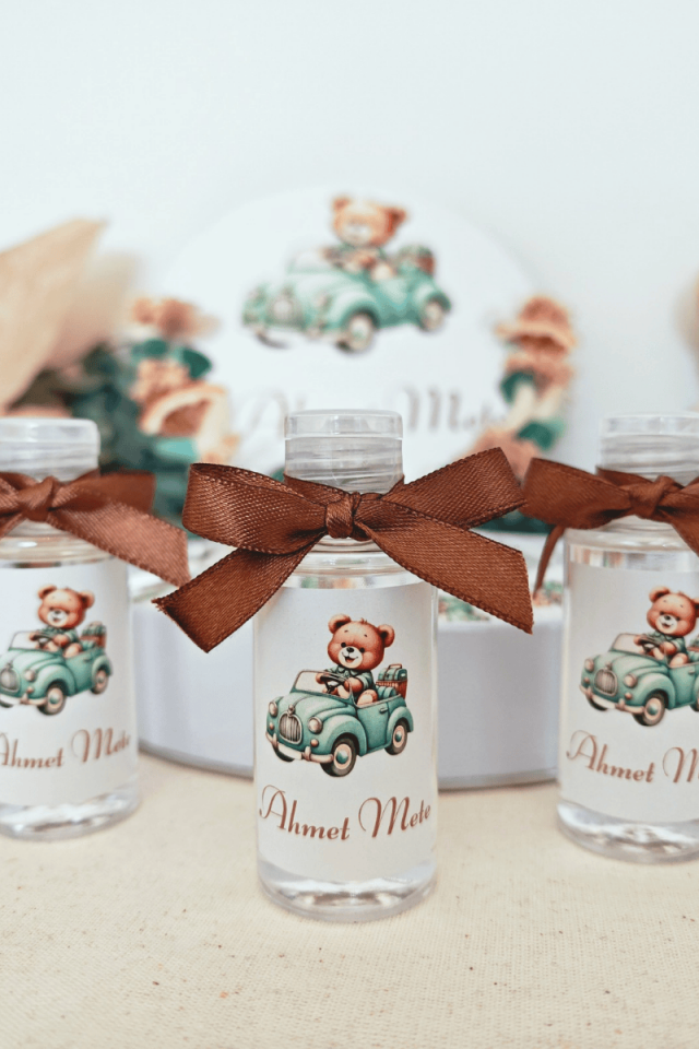 Plastik Şişe Kolonya Erkek Bebek Hediyelik