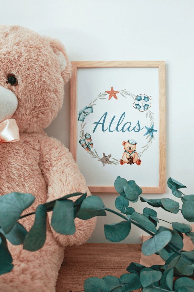 Erkek Bebek Kapı Süsü / Pano