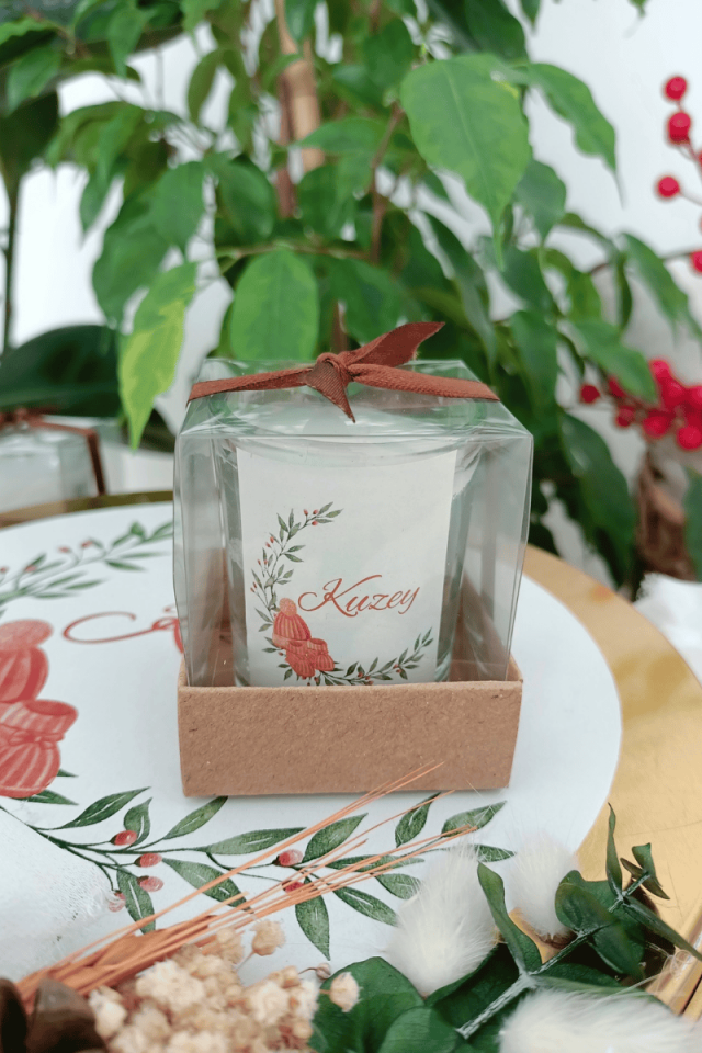 Kutulu Cam Bardak Mum Bebek Hediyelik