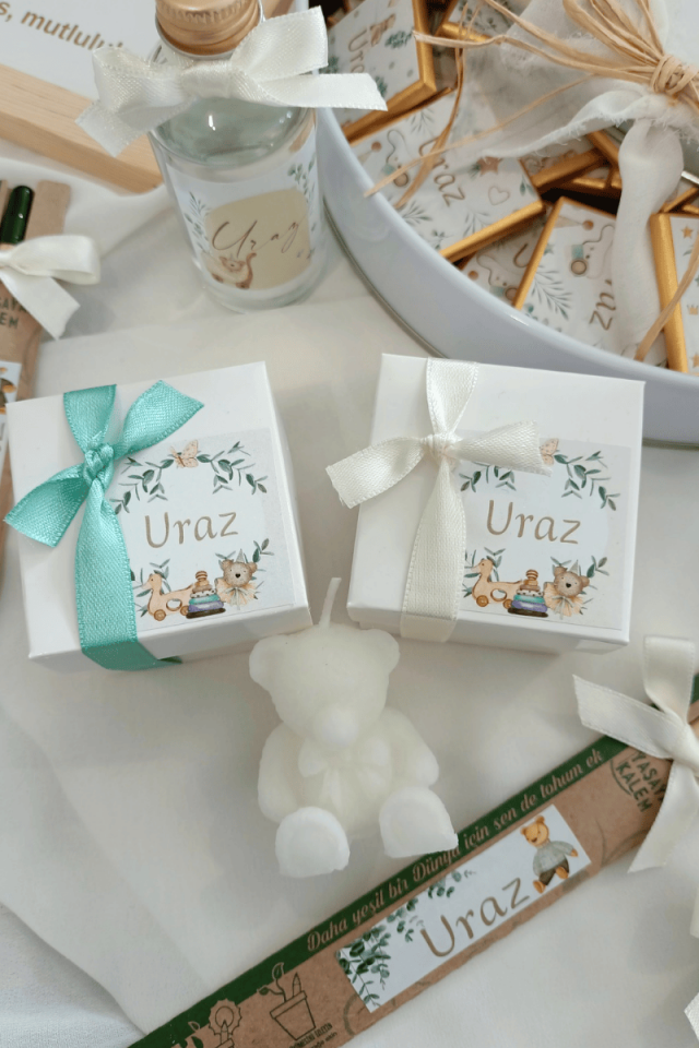 Kutulu Ayıcık Mum Bebek Hediyelik