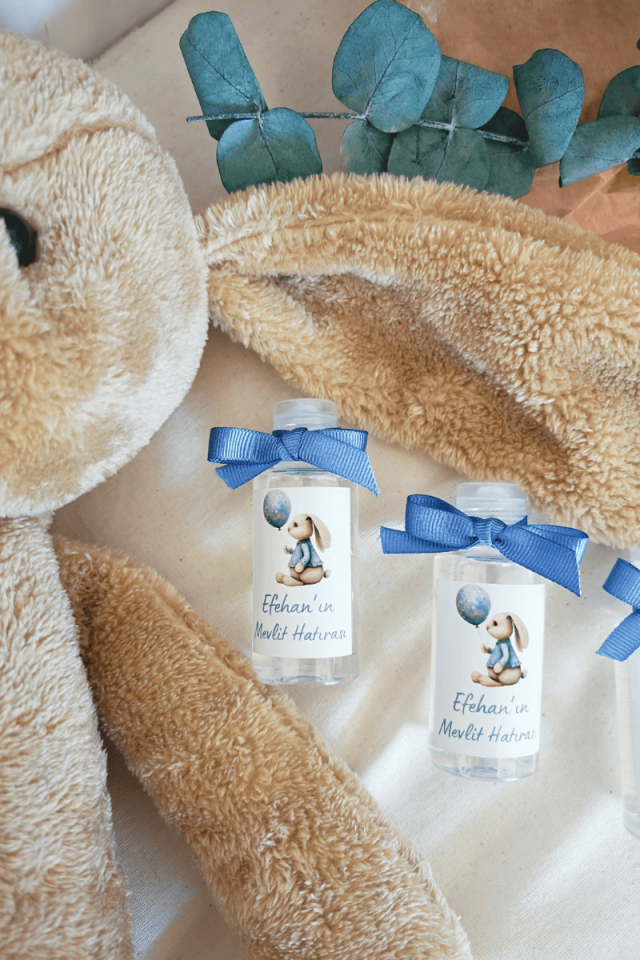 Plastik Şişe Kolonya Erkek Bebek Hediyelik